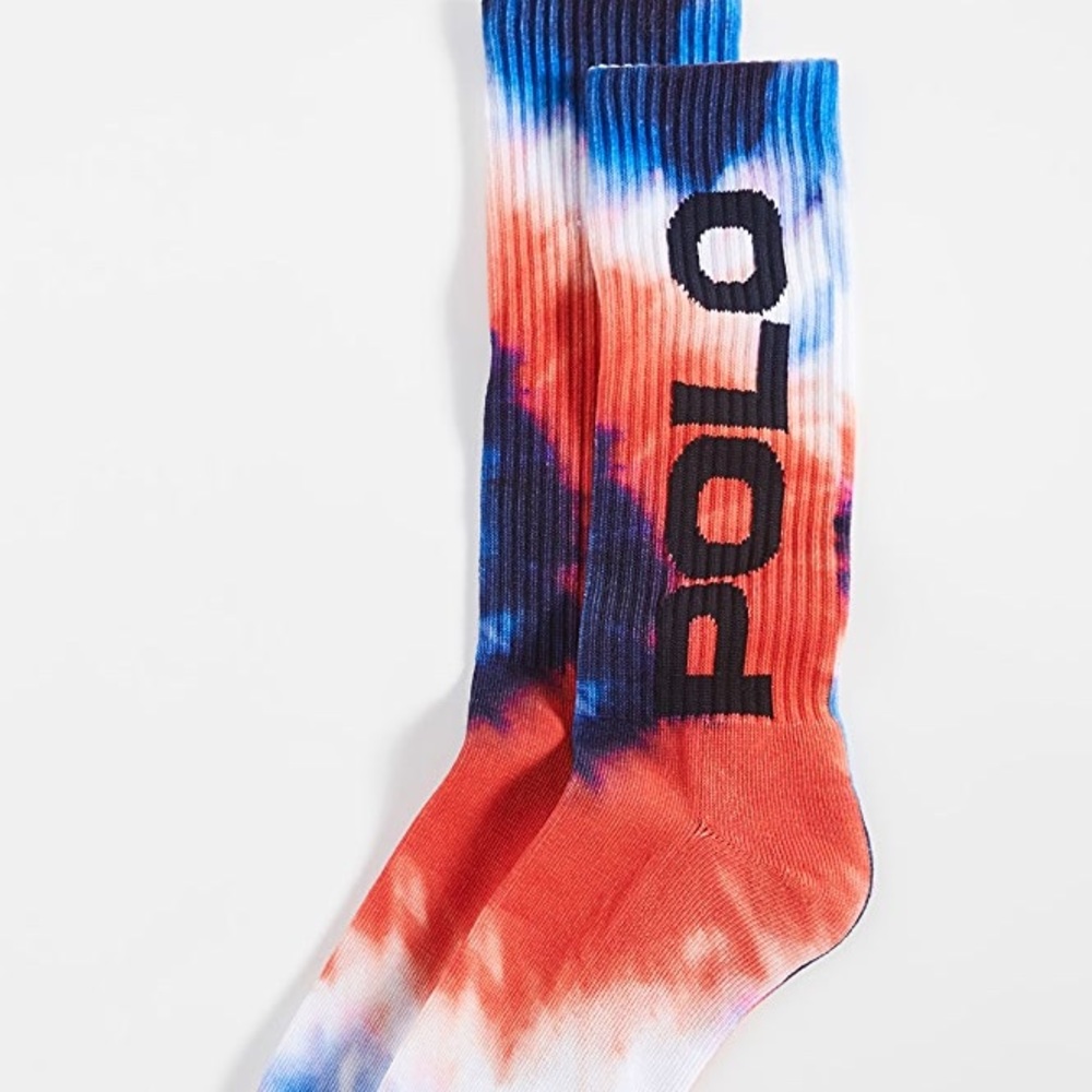 Polo socks Crew -Large Tie Dye   NWT